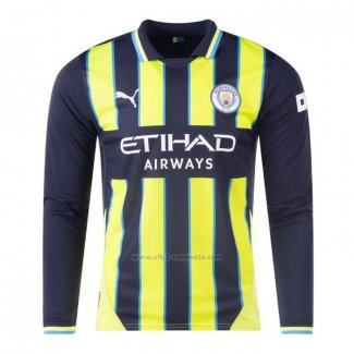 Camiseta Manchester City Segunda Manga Larga 2024-2025