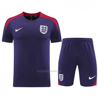 Chandal del Inglaterra Manga Corta 2024-2025 Purpura - Pantalon Corto