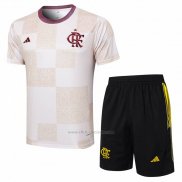 Chandal del Flamengo Manga Corta 2024-2025 Blanco - Pantalon Corto