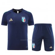 Chandal del Italia Manga Corta 2024-2025 Azul - Pantalon Corto