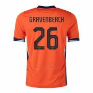 Camiseta Paises Bajos Jugador Gravenberch Primera 2024-2025