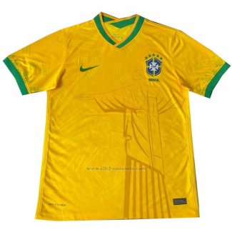 Tailandia Camiseta Brasil Jesus 2024-2025 Amarillo