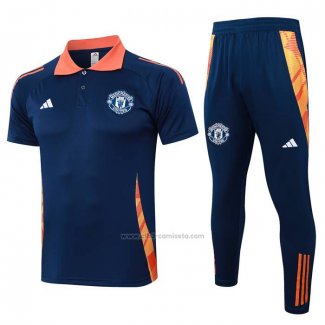 Conjunto Polo del Manchester United 2024-2025 Azul