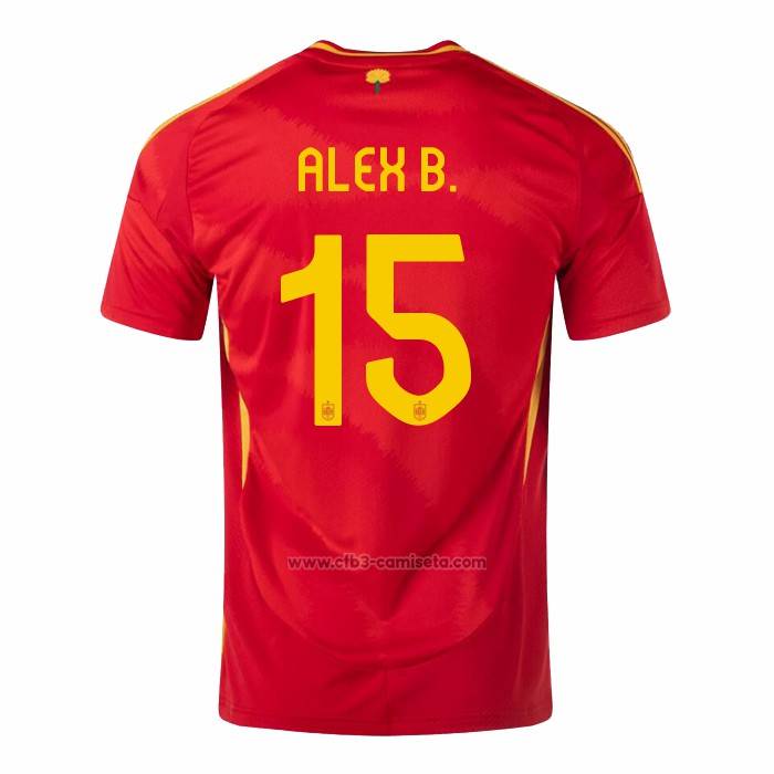 Camiseta Espana Jugador Alex B. Primera 2024